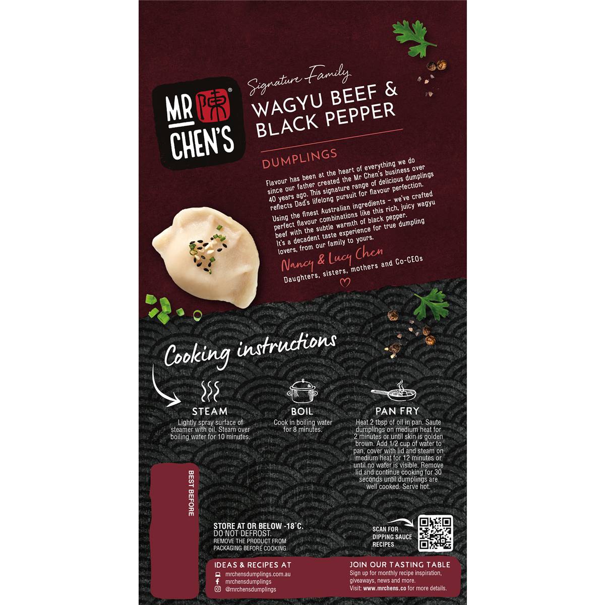 Mr Chen's Wagyu Beef & Black Pepper Dumplings 240g Woolworths