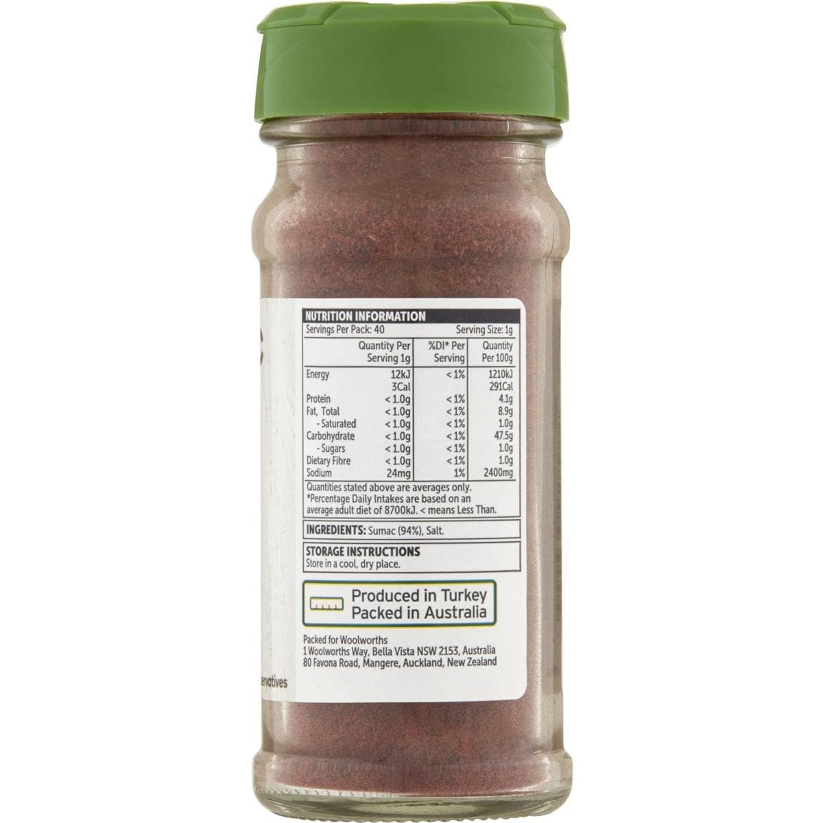 Woolworths Sumac Ground 40g Woolworths