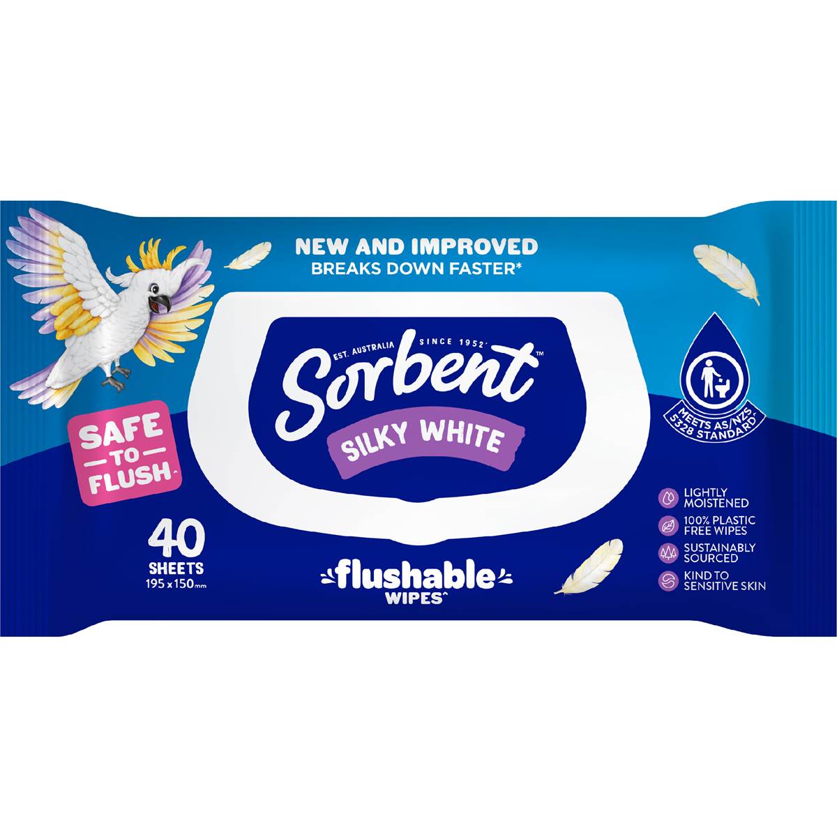 Sorbent Flushable Wipes Clean & Fresh Refill 40 Pack Woolworths