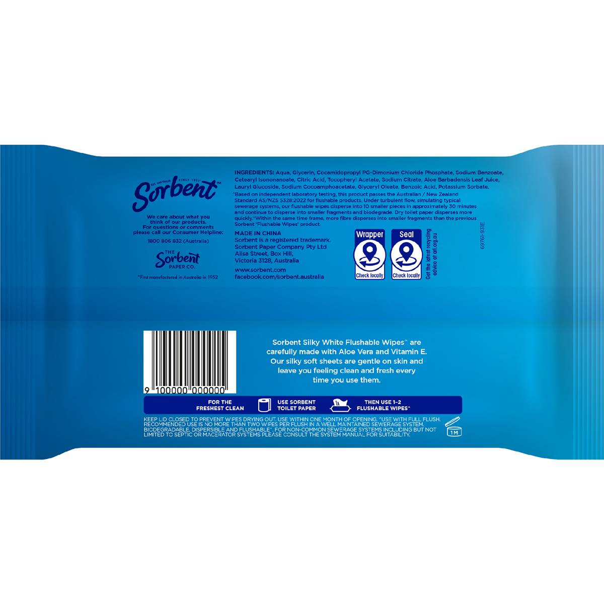 Sorbent Flushable Wipes Clean & Fresh Refill 40pk Woolworths