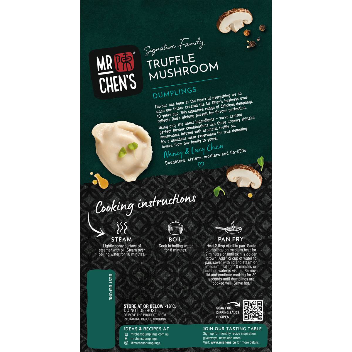 Mr Chen's Truffle Mushroom Dumplings 240g Woolworths