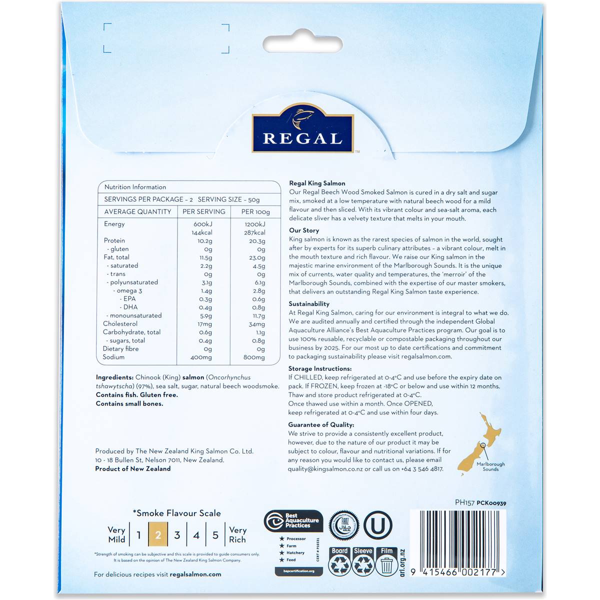 Regal New Zealand Beech Wood Smoked Salmon Slices 100g Woolworths