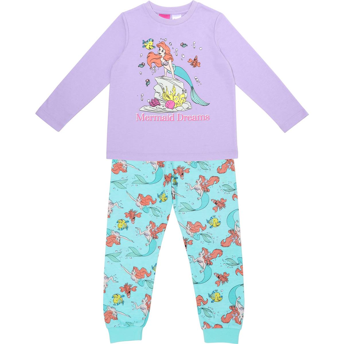 Disney Little Mermaid Winter Pajamas Size 3 Each Woolworths