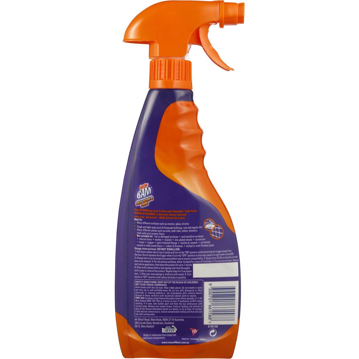 Easy Off Bam Power Bathroom Cleaner Grime & Soap Scum 500ml Woolworths