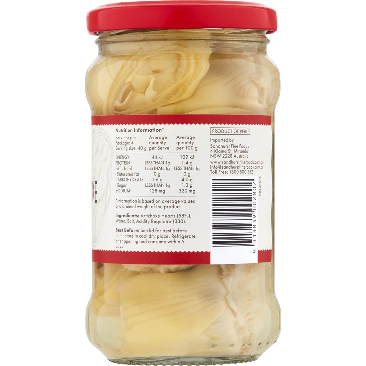 Sandhurst Artichoke Hearts In Brine 280g Woolworths