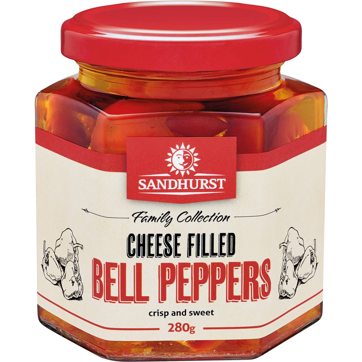 Sandhurst Capsicum Stuffed Feta Belle Peppers 280g Woolworths