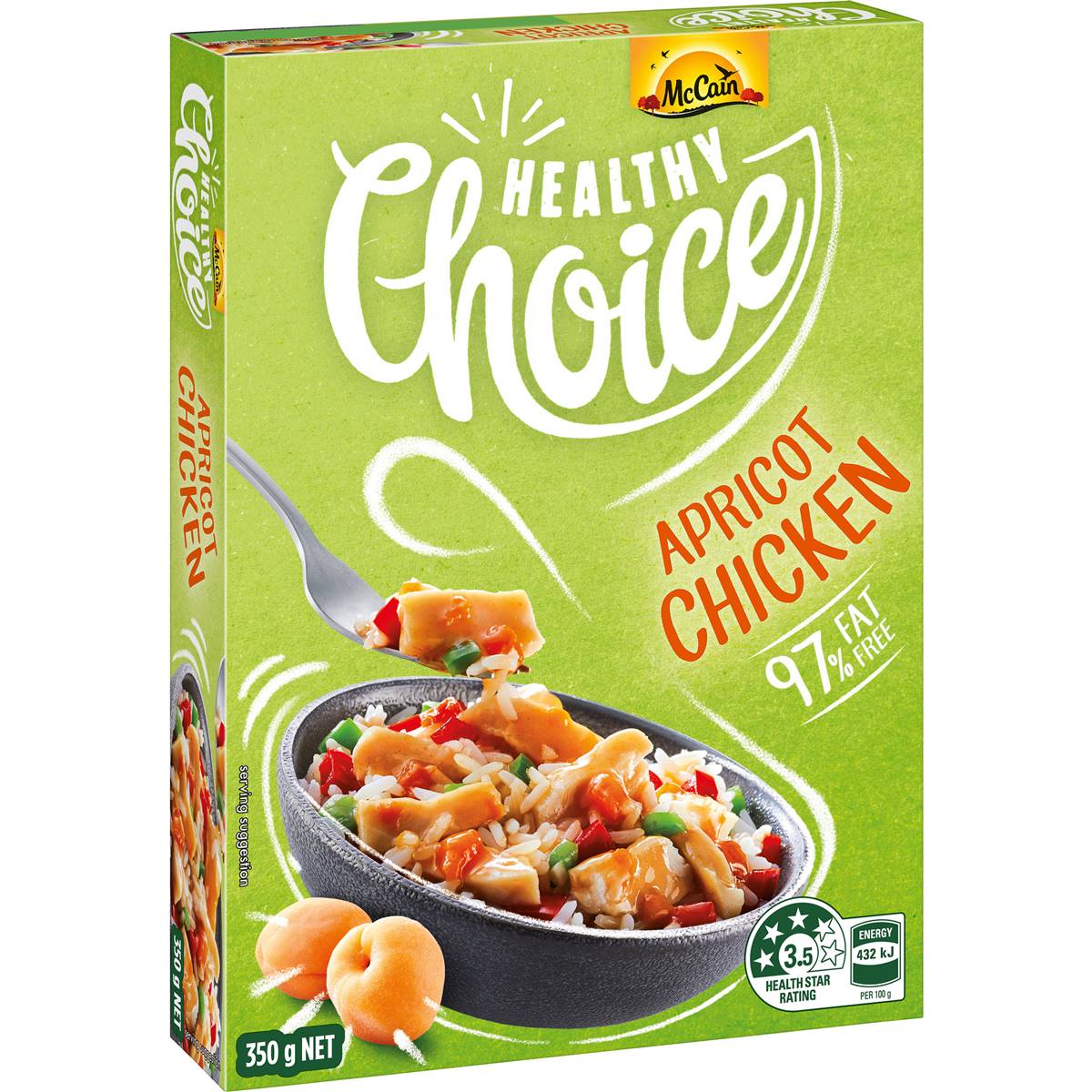 Mccain Healthy Choice Apricot Chicken Frozen Meal 350g Woolworths