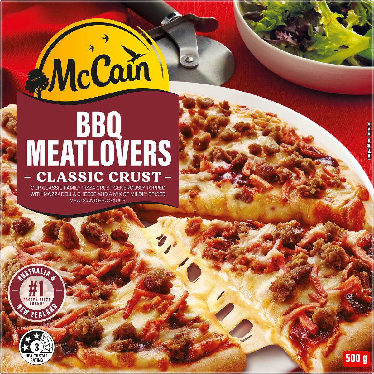 Mccain Pizza Meatlovers Bbq 500g Woolworths