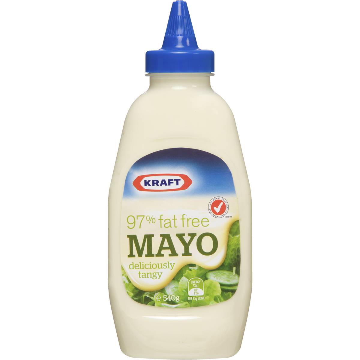 Kraft Mayonnaise Fat Free Squeeze 540g Woolworths