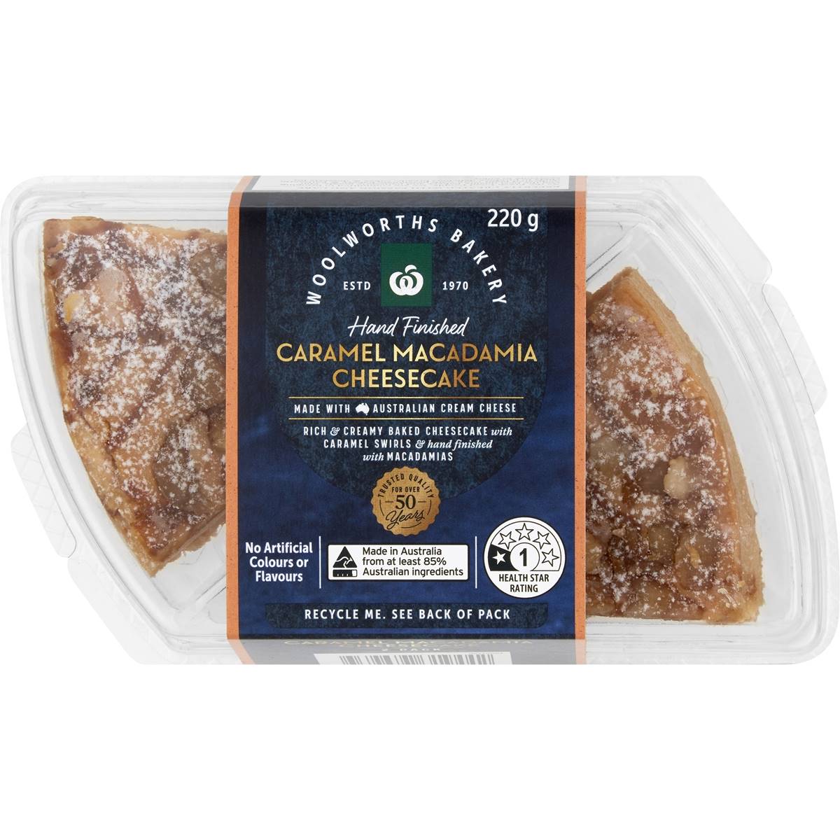 Woolworths Caramel Macadamia Cheesecake 2 Pack Woolworths