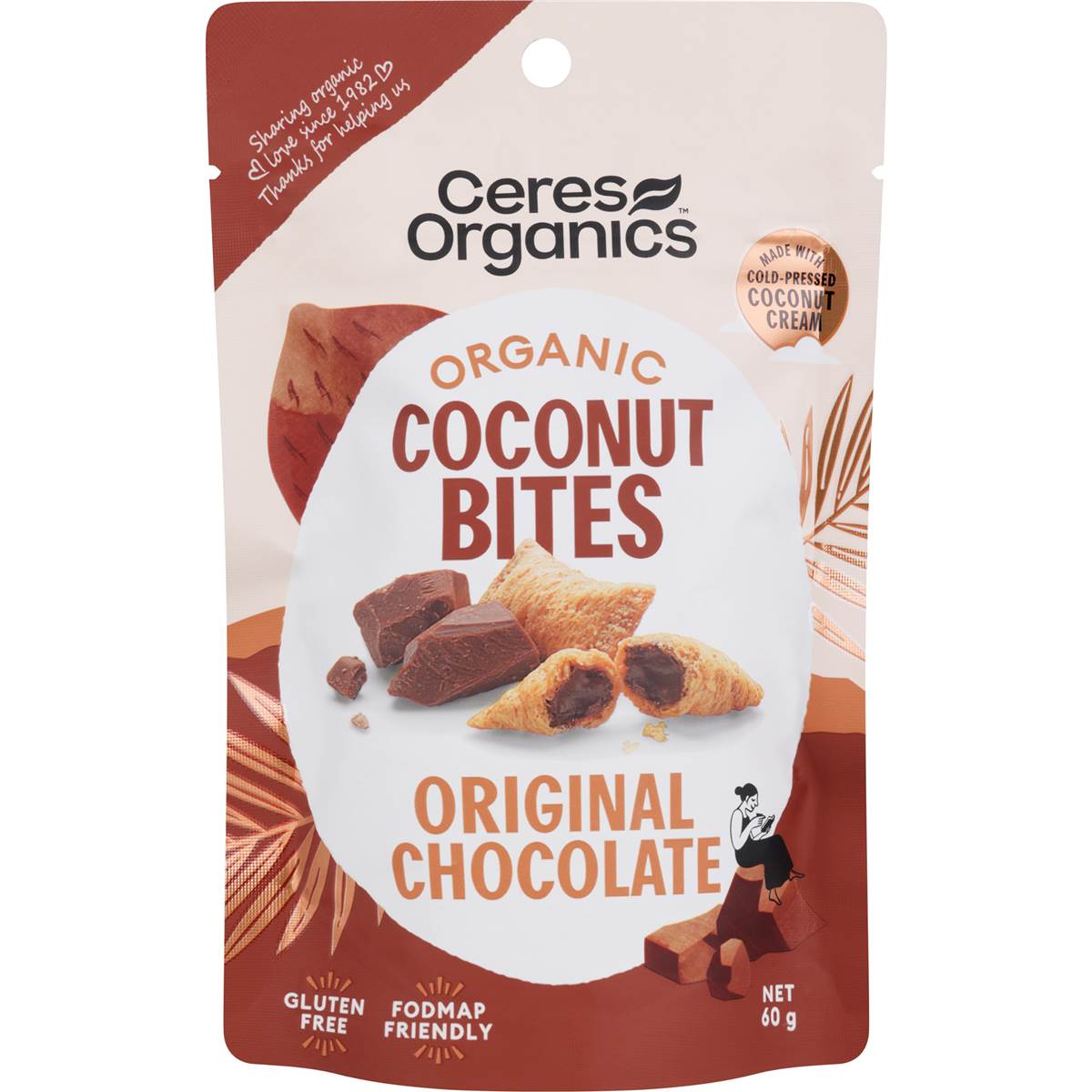 Ceres Organics Coconut Bites Chocolate 60g