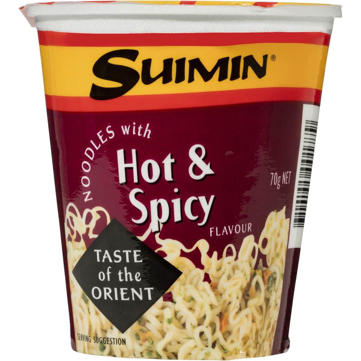 Suimin Hot & Spicy Noodle Cup 70g Woolworths