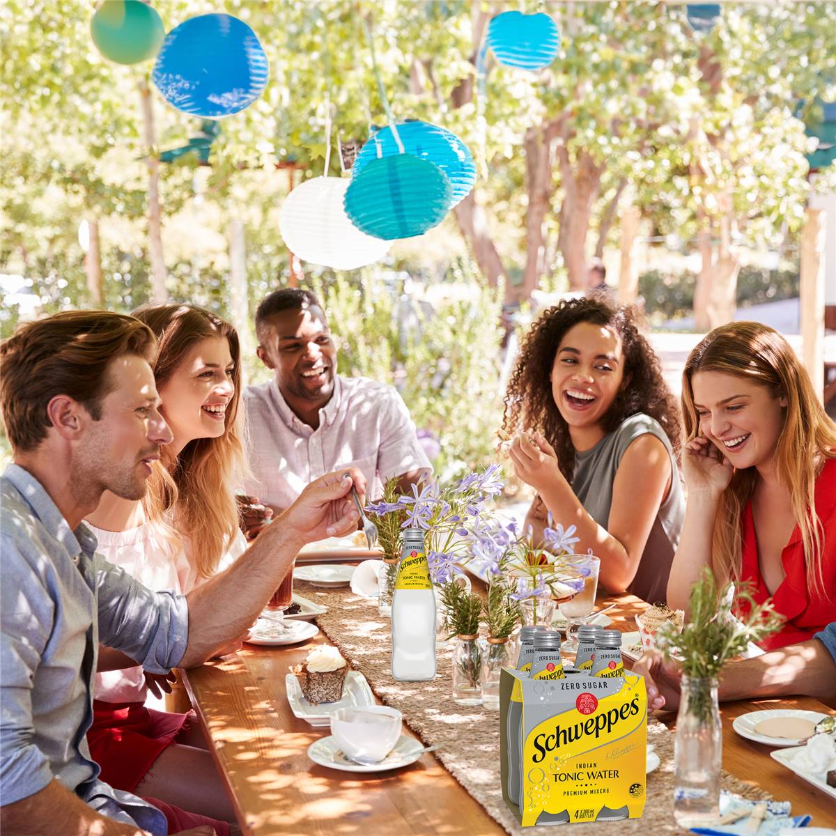 Schweppes Zero Sugar Mixers Indian Tonic Water Bottles Multipack 300ml