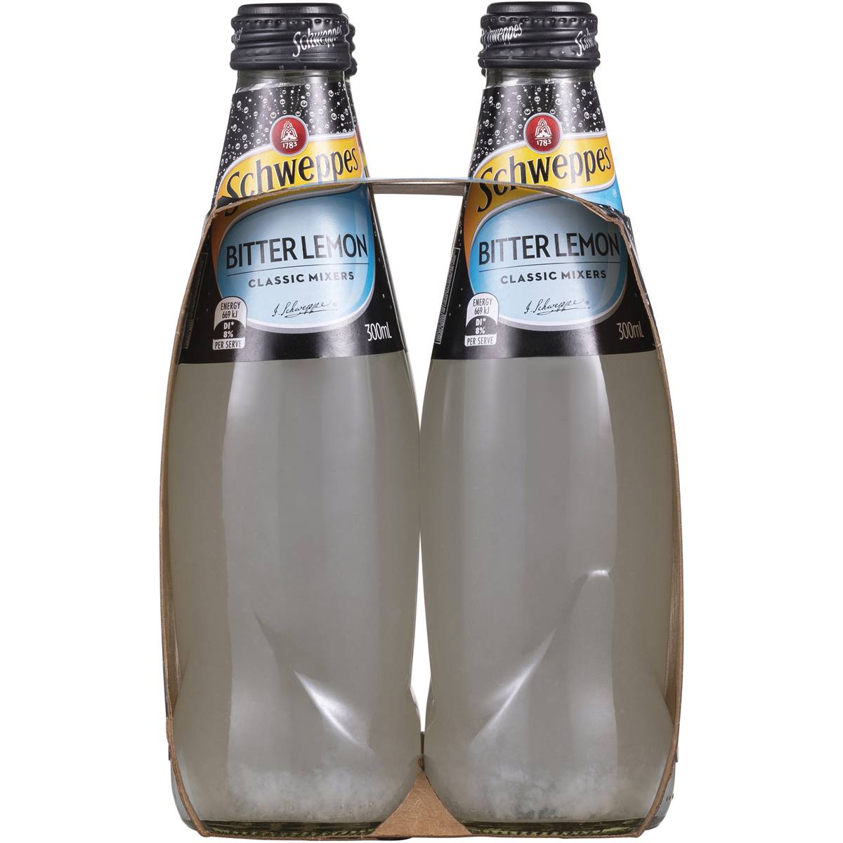 Schweppes Bitter Lemon Soft Drink Classic Mixers Multipack 300ml X 4