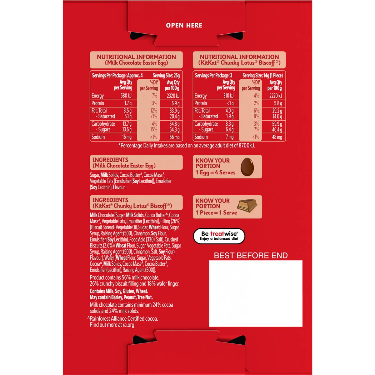 Kitkat Easter Egg With Lotus Biscoff 161.5g Woolworths