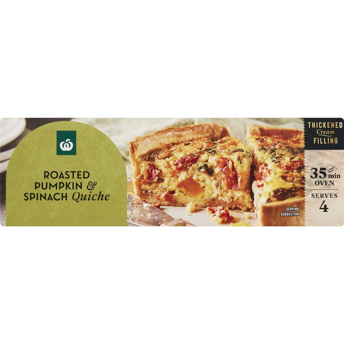 Woolworths Roasted Pumpkin & Spinach Quiche 700g Woolworths