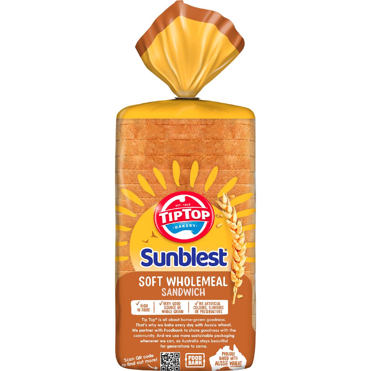 Tip Top Sunblest Wholemeal Sandwich 700g Woolworths