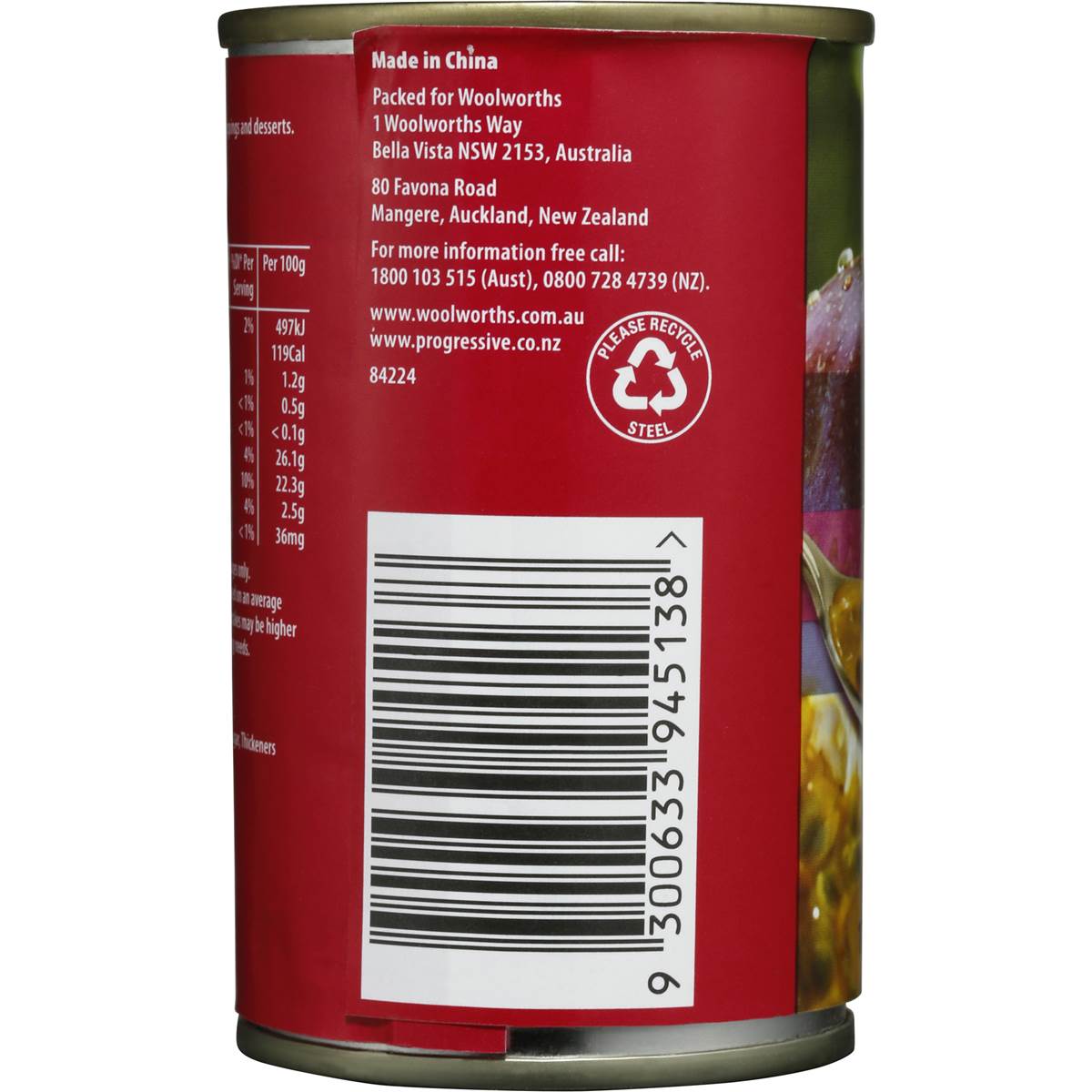 Woolworths Passionfruit Pulp Canned 170g Woolworths