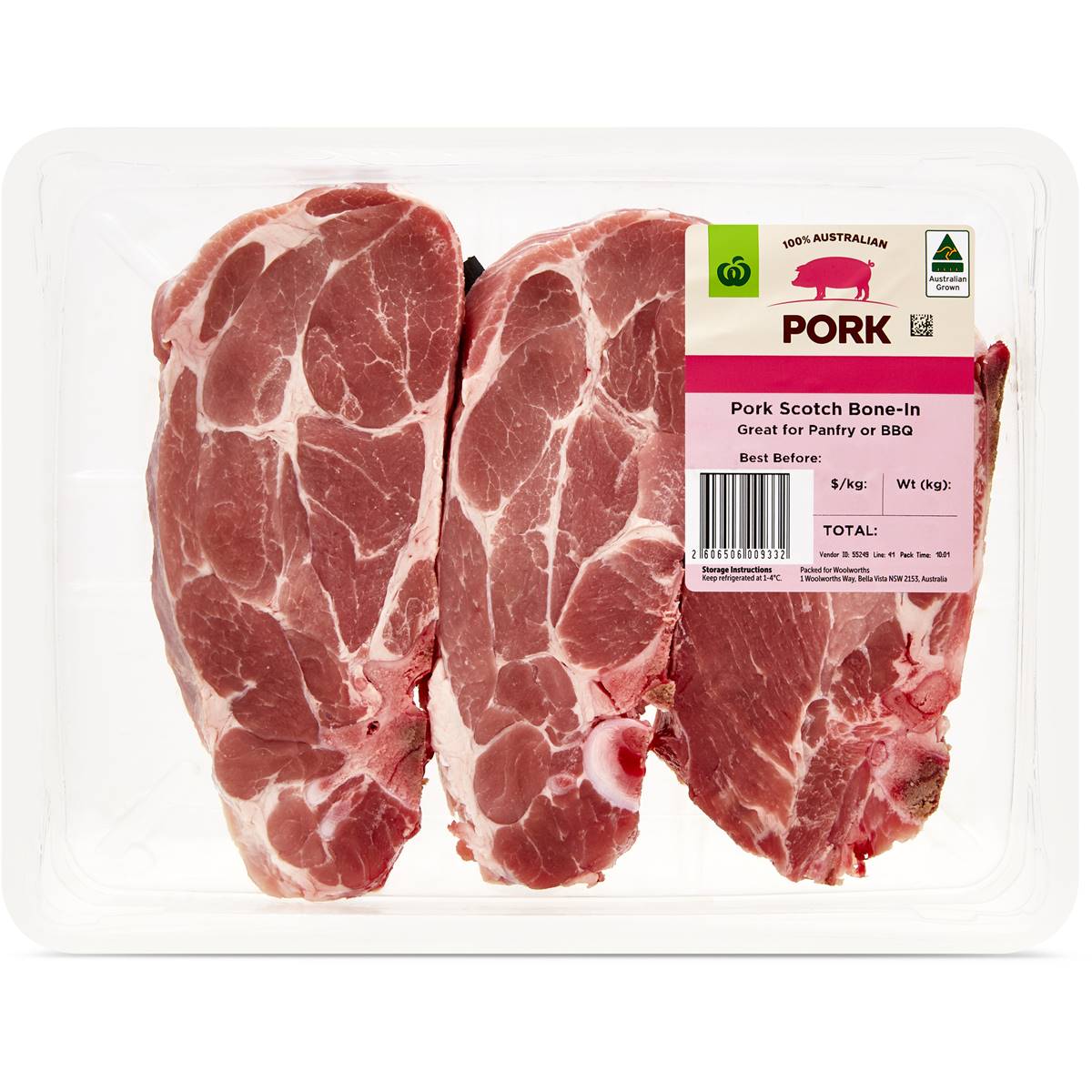 Woolworths Pork Scotch Bone In