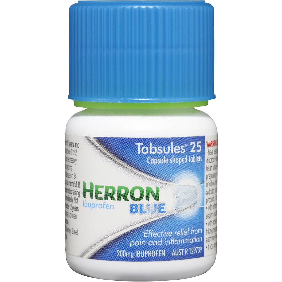 Herron Blue Ibuprofen Tabsules 25 Pack Woolworths