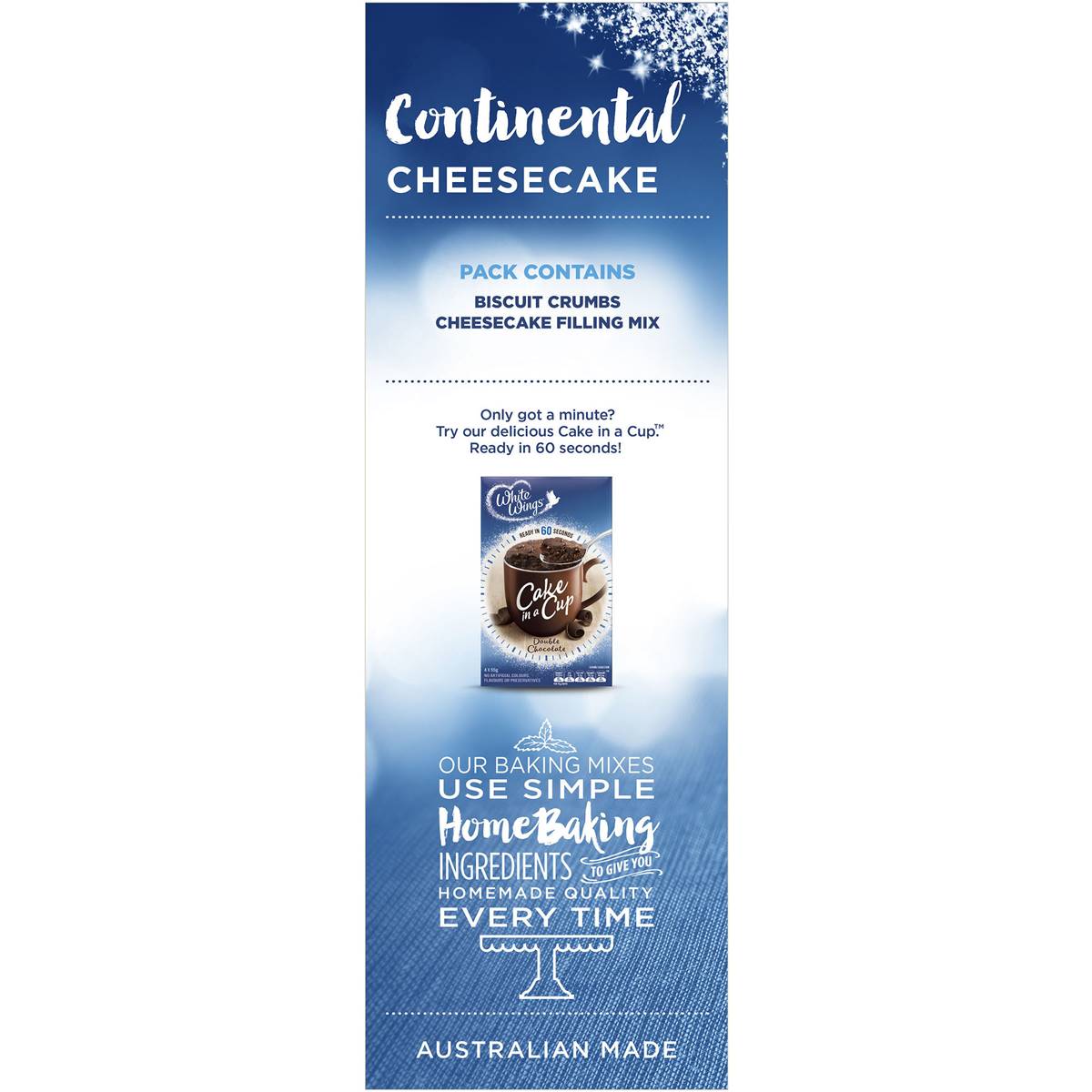 White Wings Cake Mix Smooth Continental Cheesecake 465g Woolworths