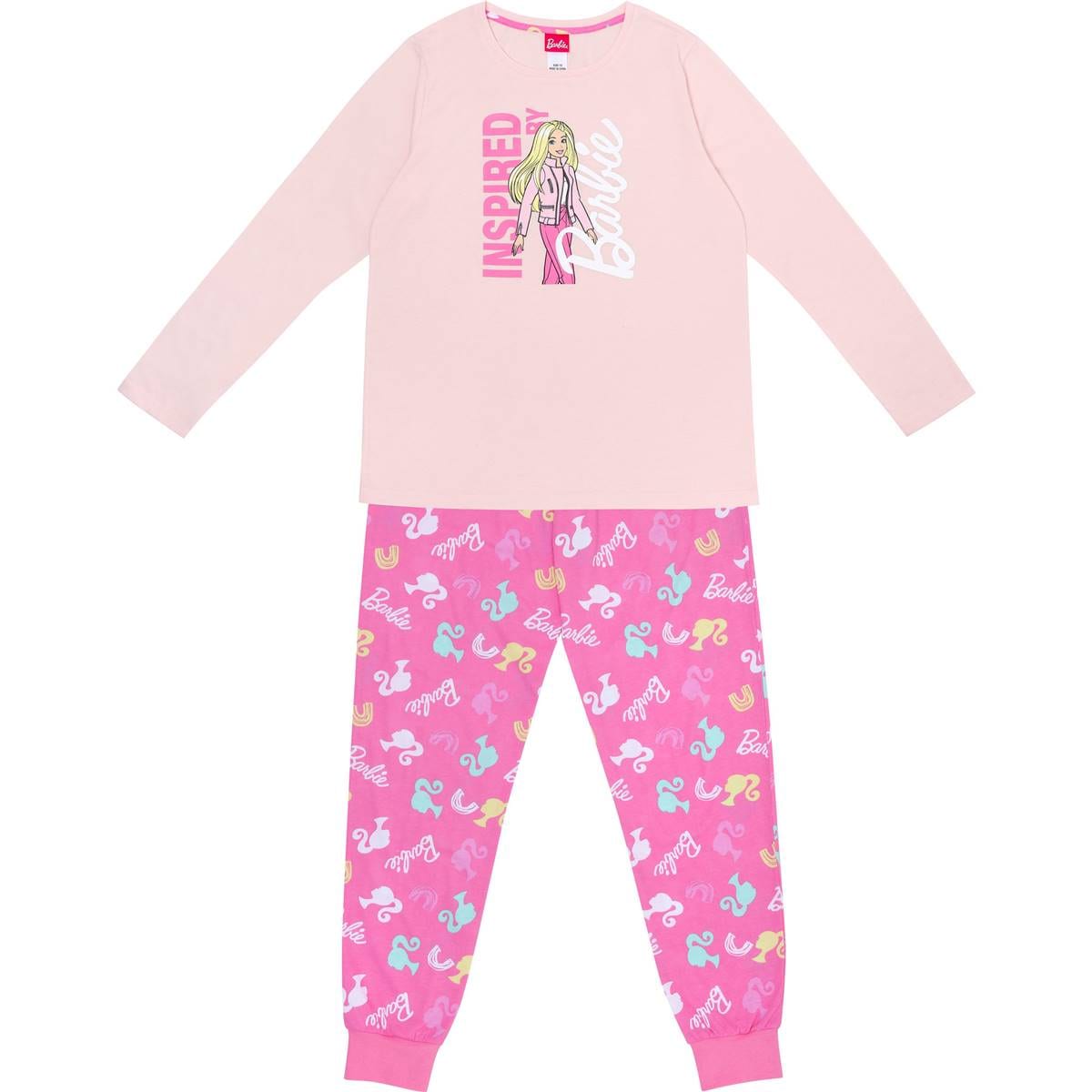 Barbie Ladies Pajamas Size 8 Each Woolworths