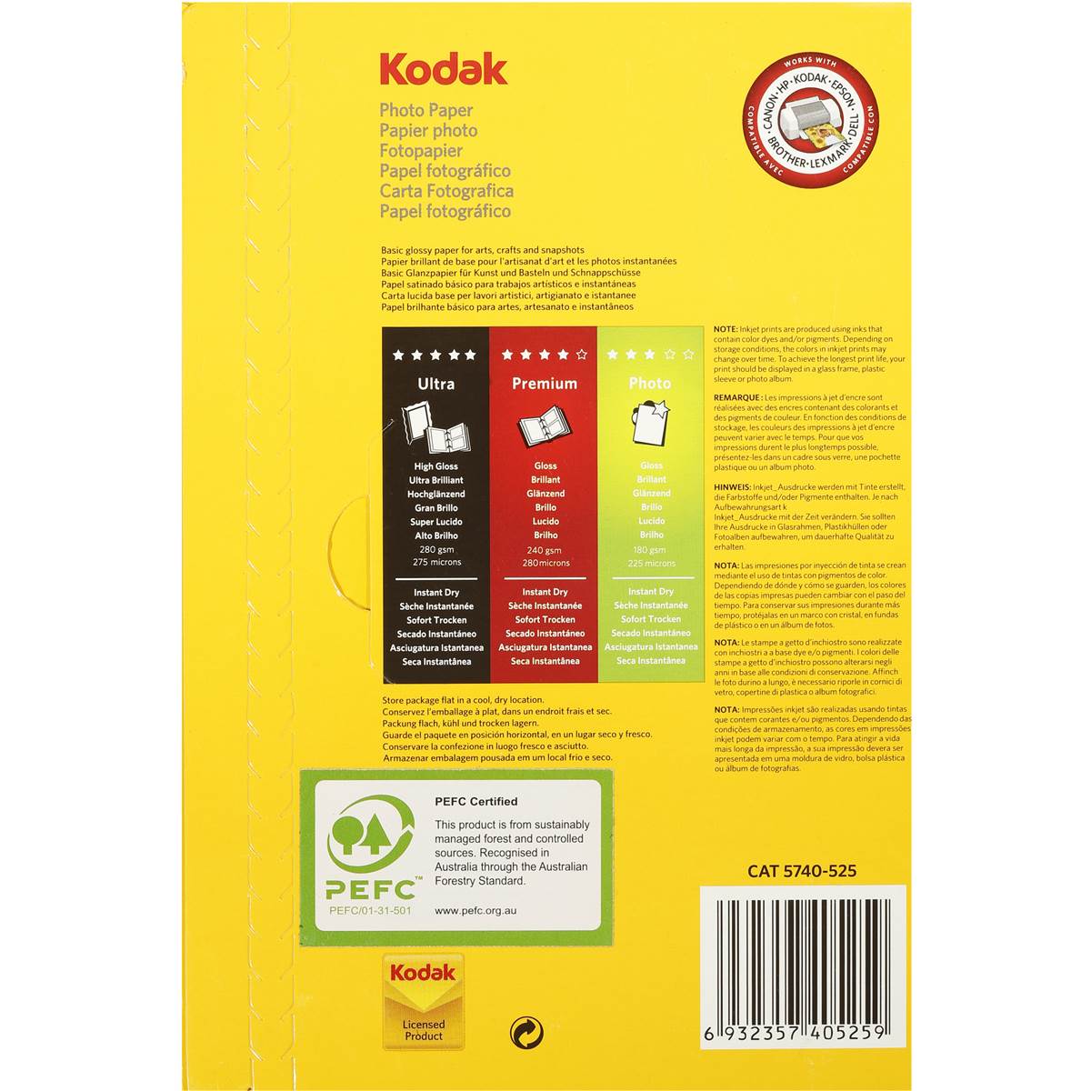 Kodak Photo Paper Gloss 4x6 60pk Woolworths