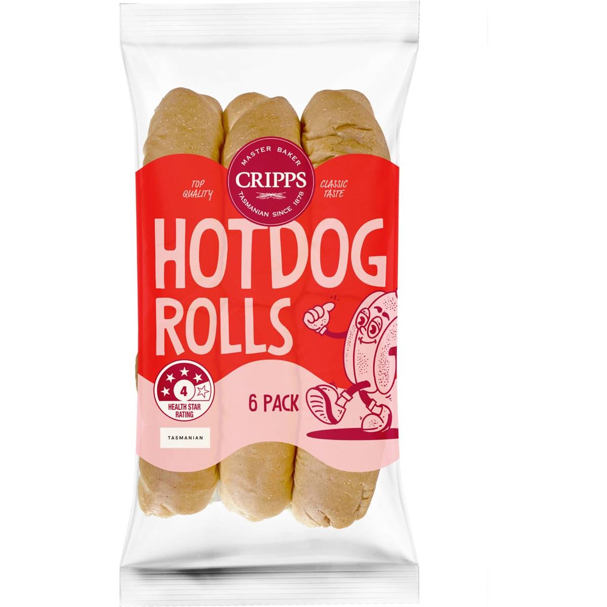 Cripps Bread Rolls Hot Dog 6 Pack Woolworths