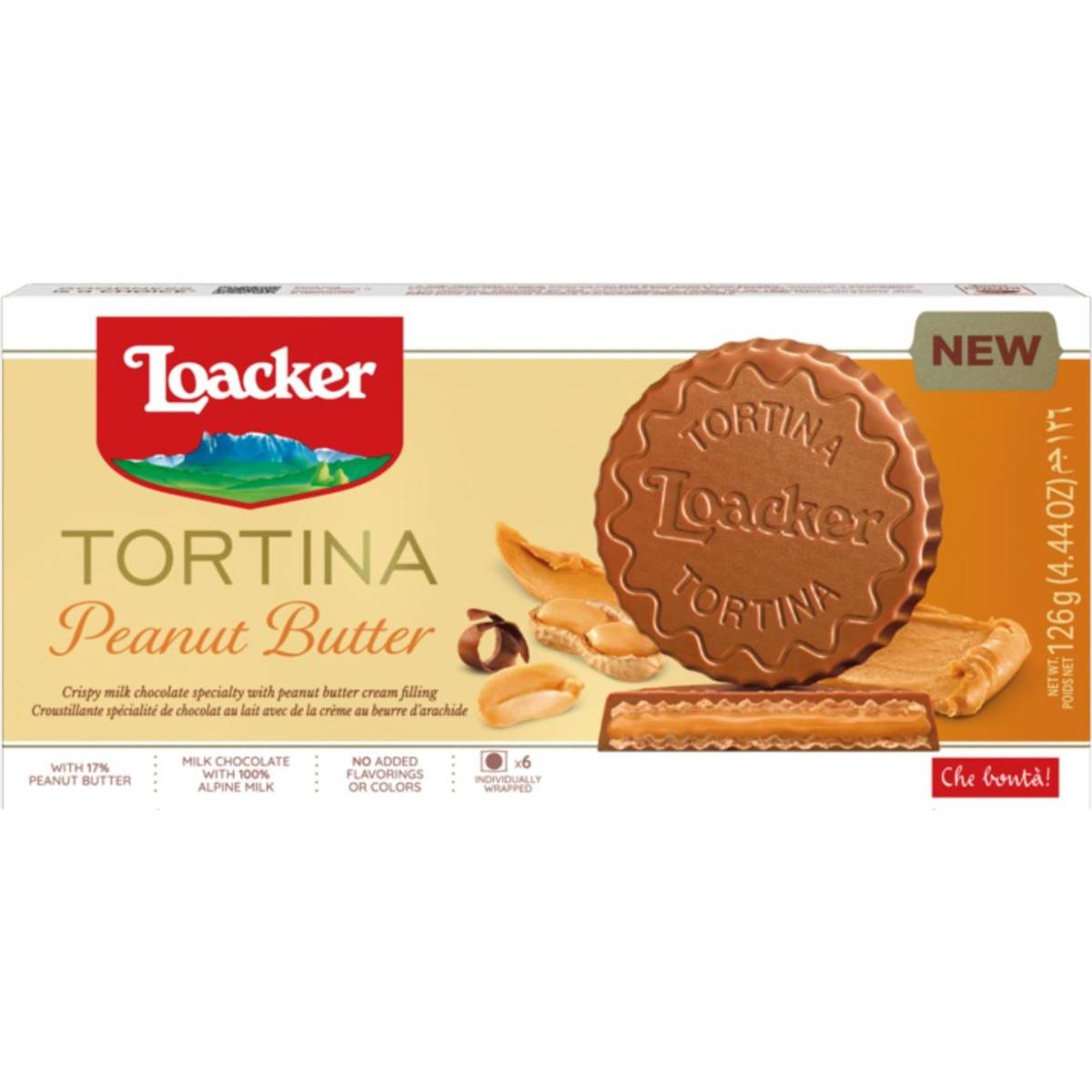 Loacker Tortina Peanut Butter Biscuits 