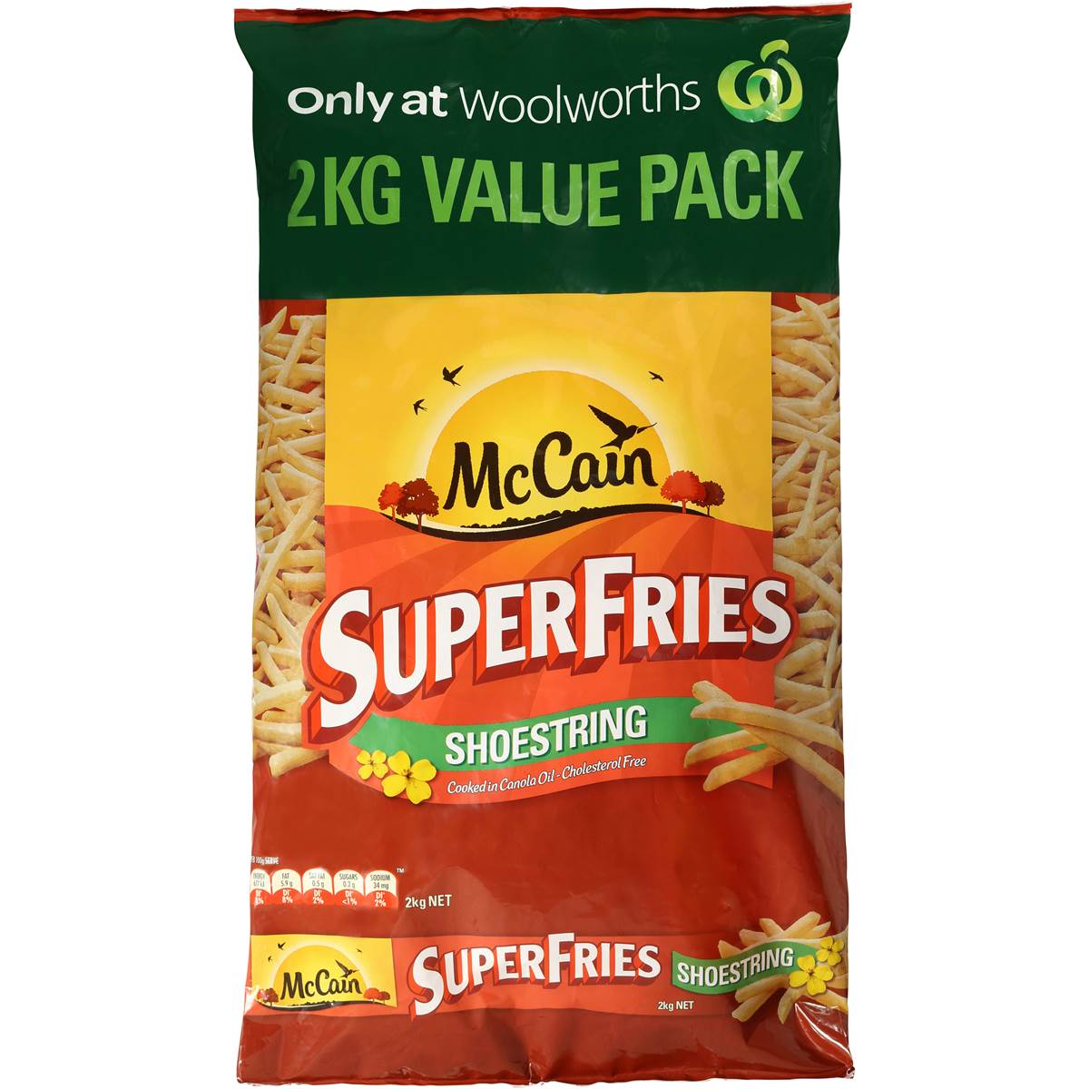 Mccain Superfries Shoestring 2kg Woolworths