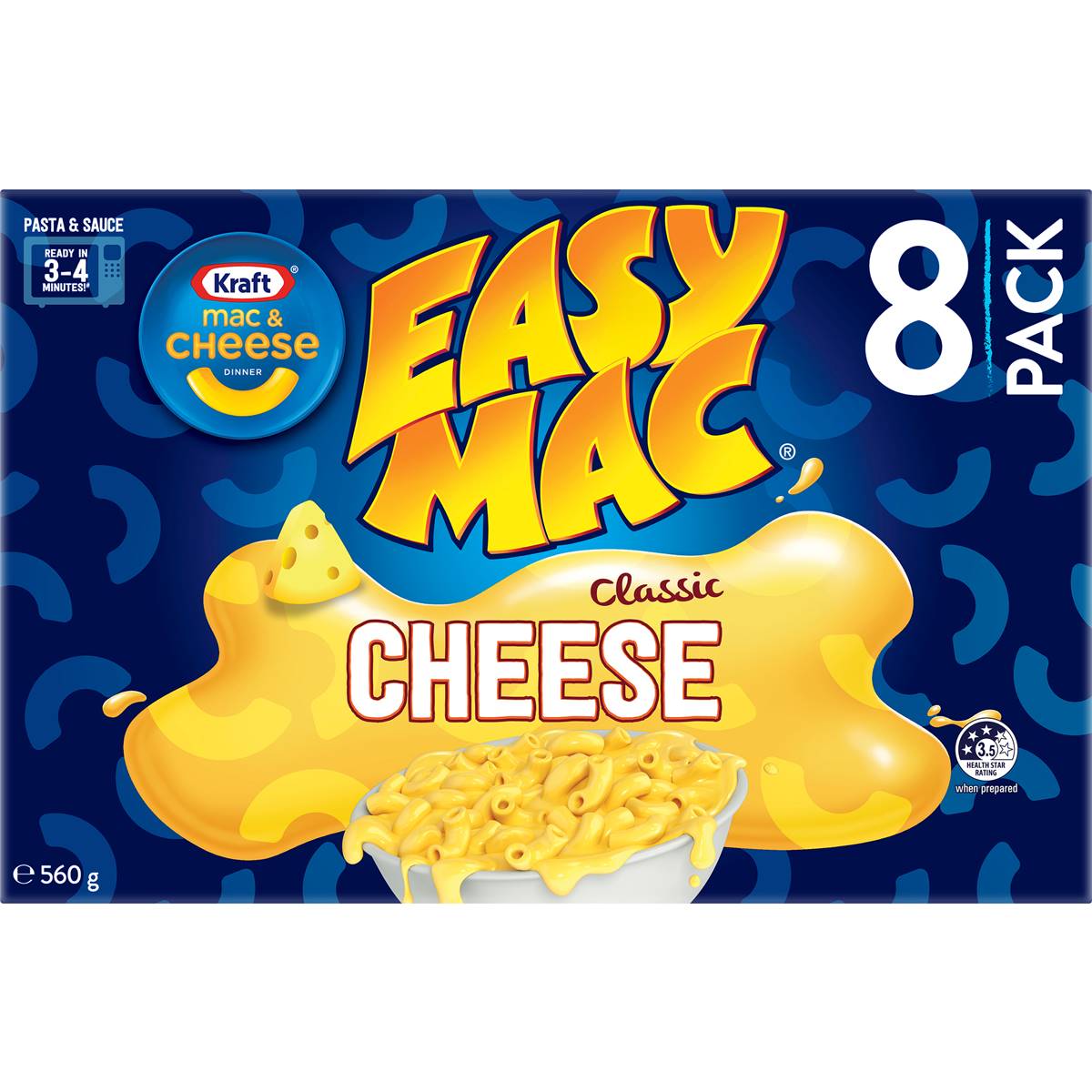 Kraft Easy Mac & Cheese Macaroni Pasta Classic Cheese Noodles 560g ...