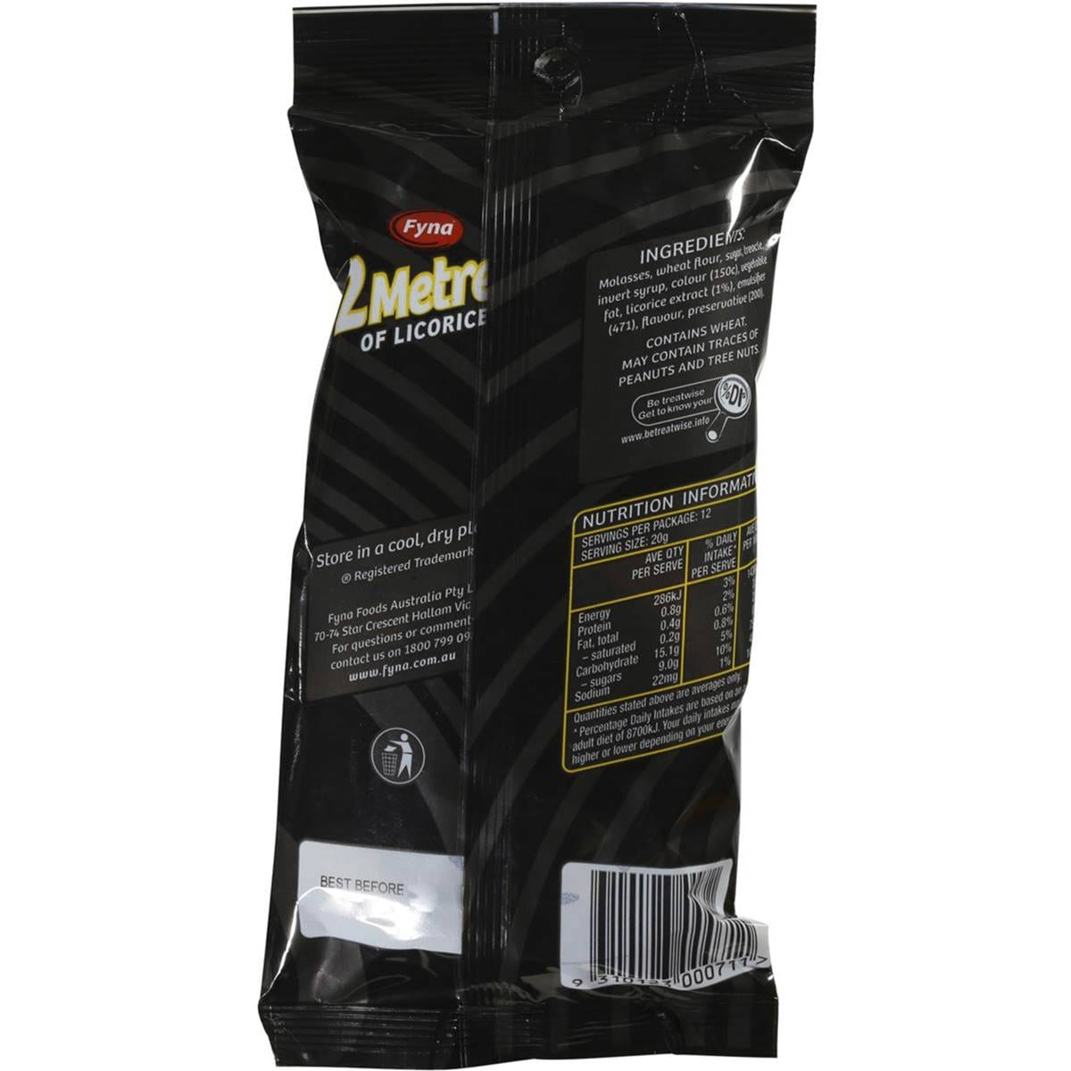 Fyna Liquorice 240g Woolworths
