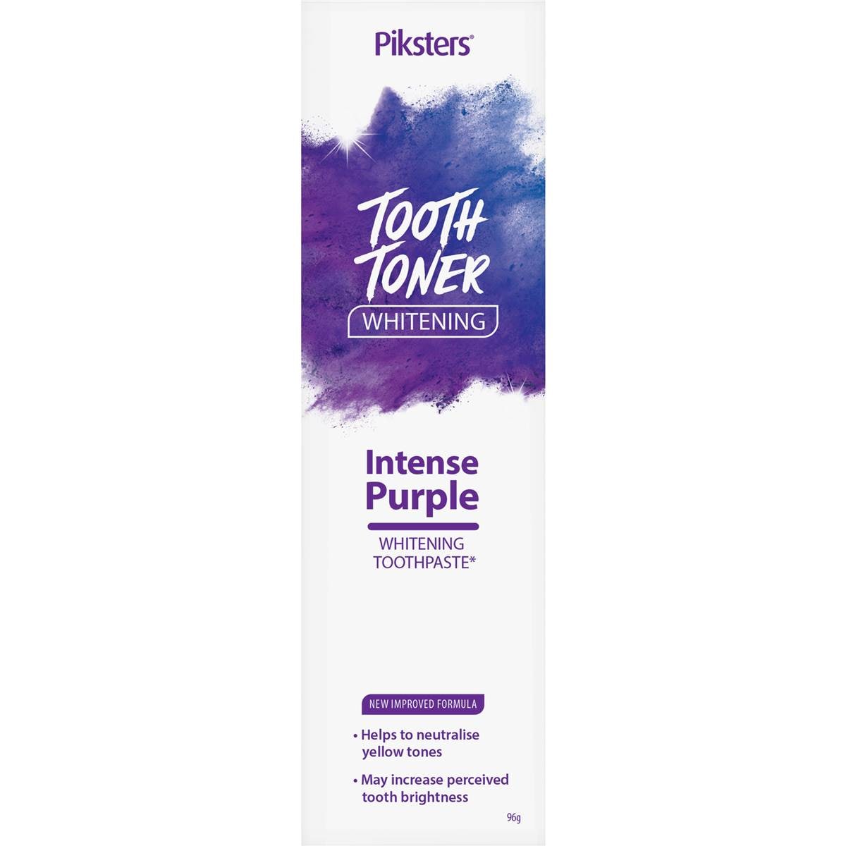 Piksters Tooth Toner Whitening Intense Purple 96g Woolworths