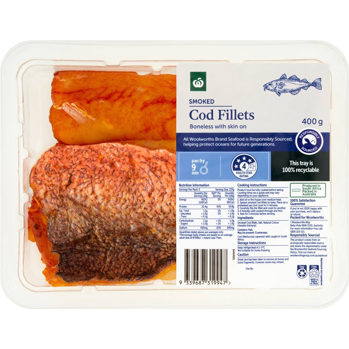 Woolworths Smoked Cod Fillets 