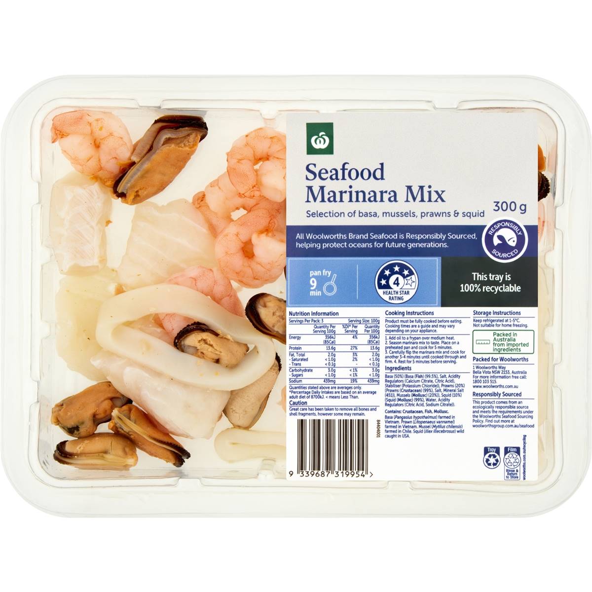 Woolworths Seafood Marinara Mix 300g Woolworths