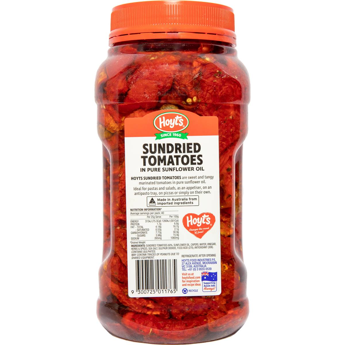 Hoyt's Sundried Tomatoes Sunflower Oil 1.7kg Woolworths
