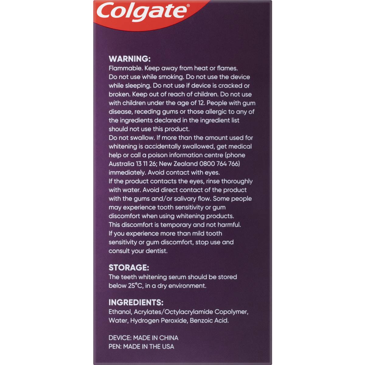 Colgate Teeth Whitening Kit Optic White Flexlight Led Each Woolworths