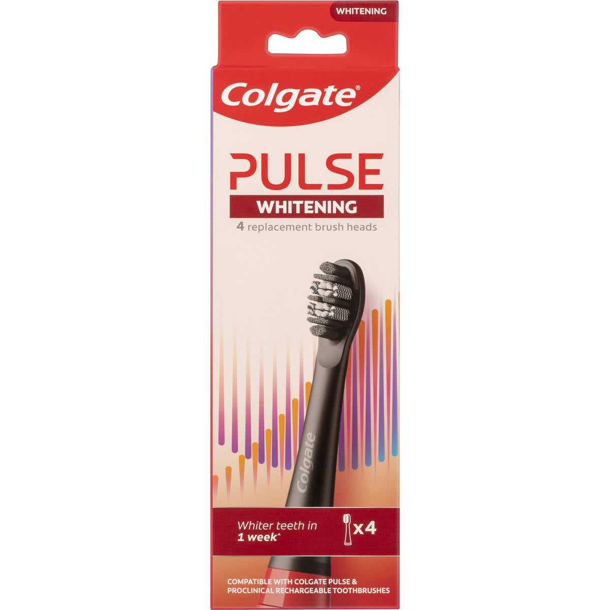 Colgate Electric Toothbrush Refill Pulse Whitening 4 Pack Woolworths