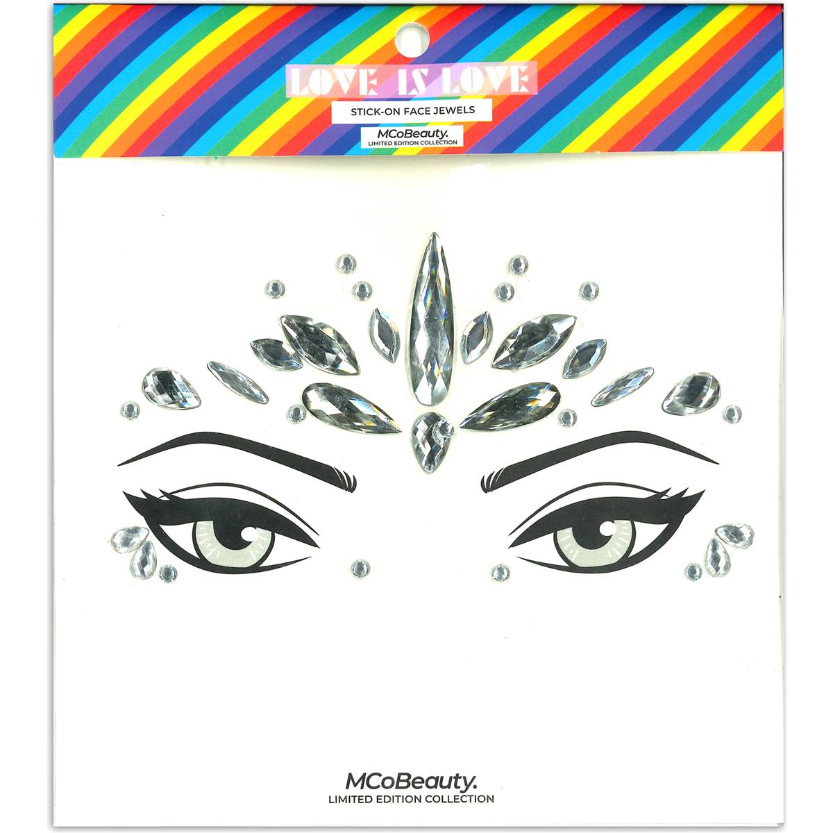 Mcobeauty Stick On Face Jewels Diamonds Love Is Love Each Woolworths