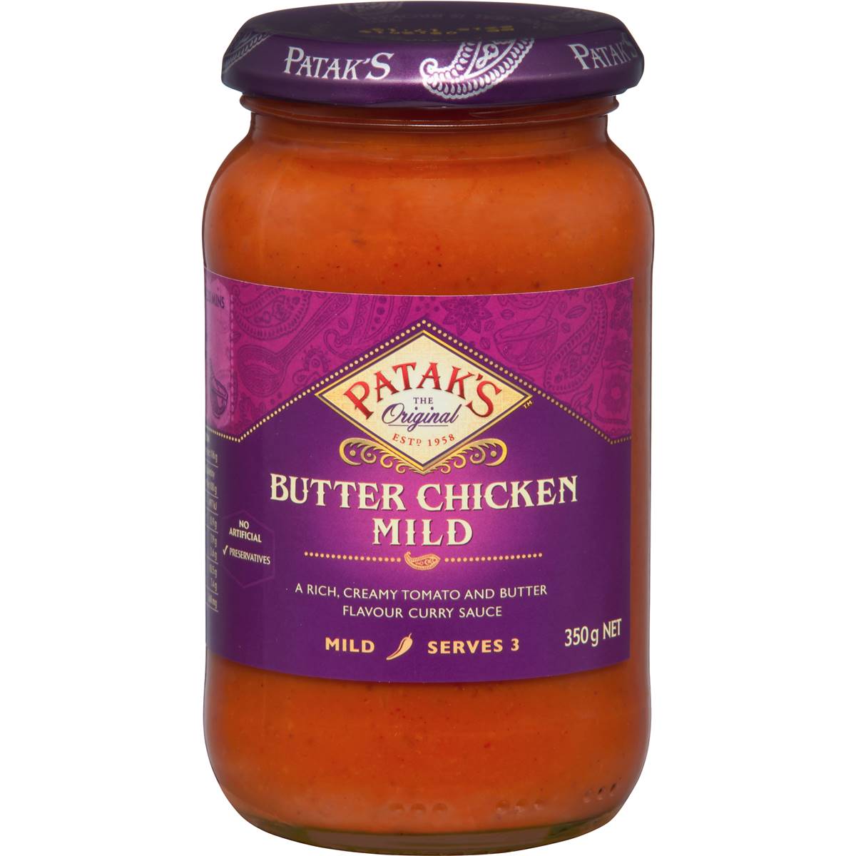 Patak's Simmer Sauce Butter Chicken 350g | Woolworths