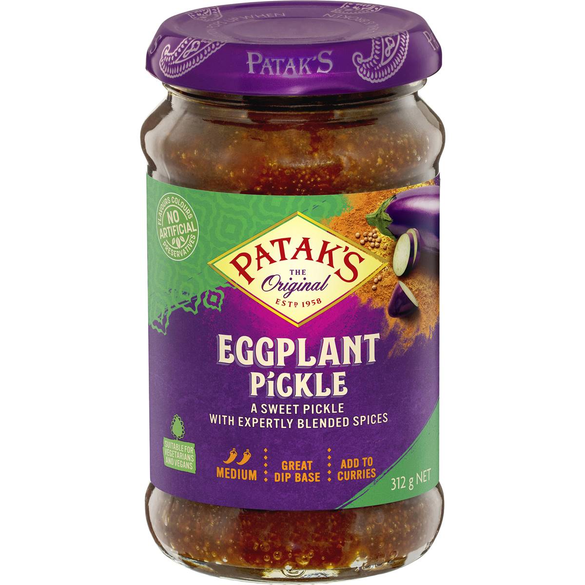 Patak's Eggplant Pickle 312g Woolworths