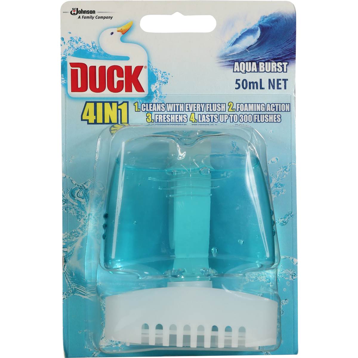 Duck Under The Rim Liquid Toilet Cleaner Aqua Burst 50ml Woolworths