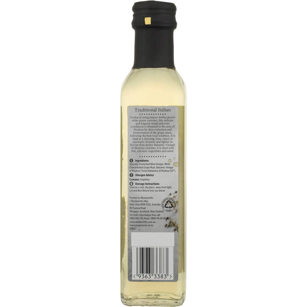 Woolworths Select Vinegar Balsamic White 250ml | Woolworths