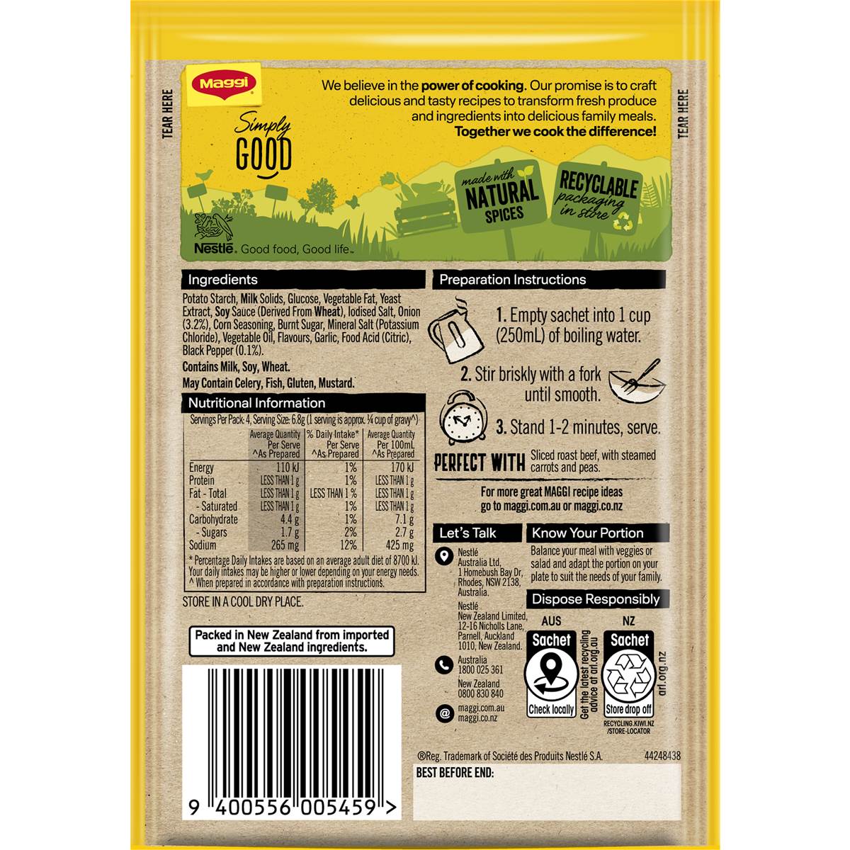 Maggi Gravy Mix Roast Meat 27g Woolworths