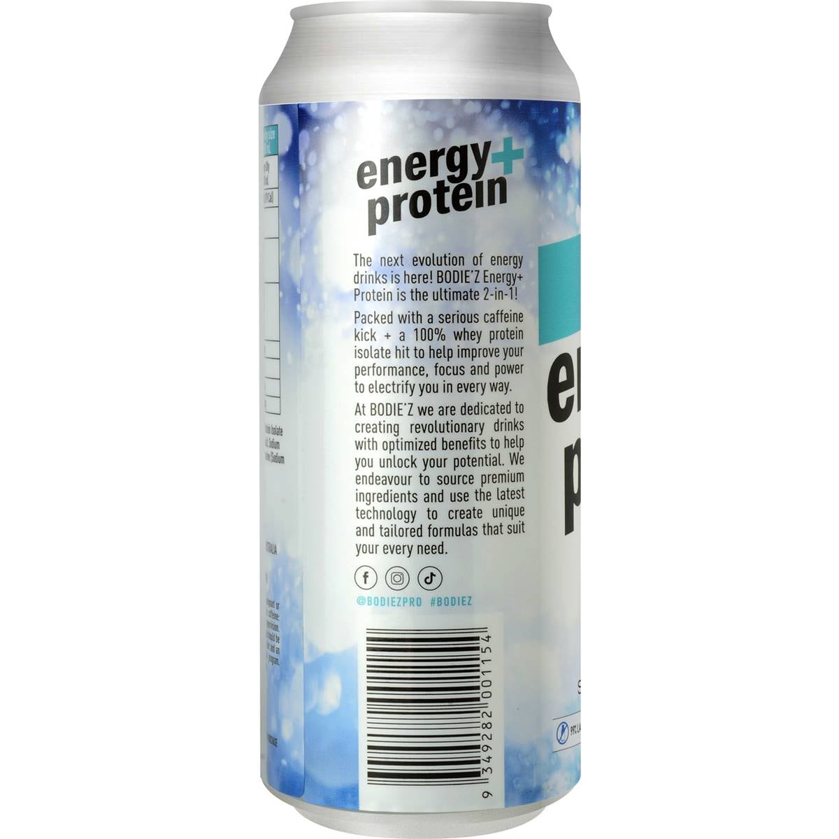 Bodiez Energy+ Protein Sparkling Energy Drink Blue Raspberry 500ml ...