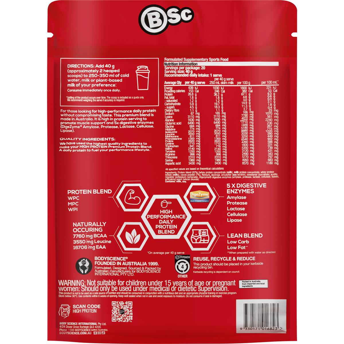 bsc-body-science-high-protein-powder-chocolate-800g-woolworths