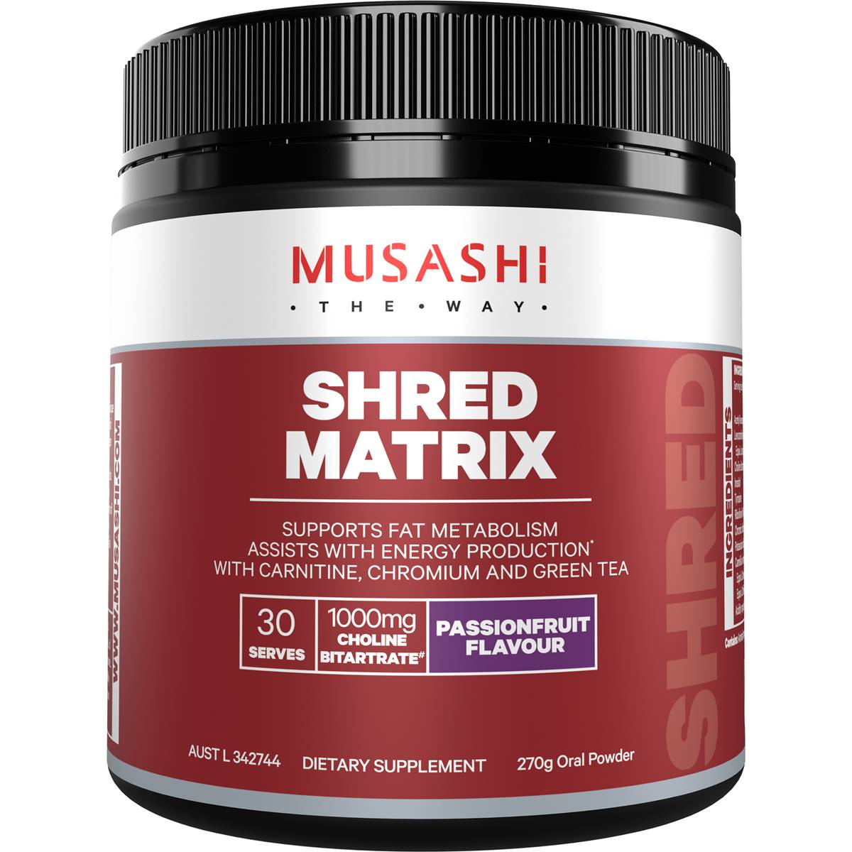 Musashi Shred Matrix Passionfruit Flavour, 30 Serves,