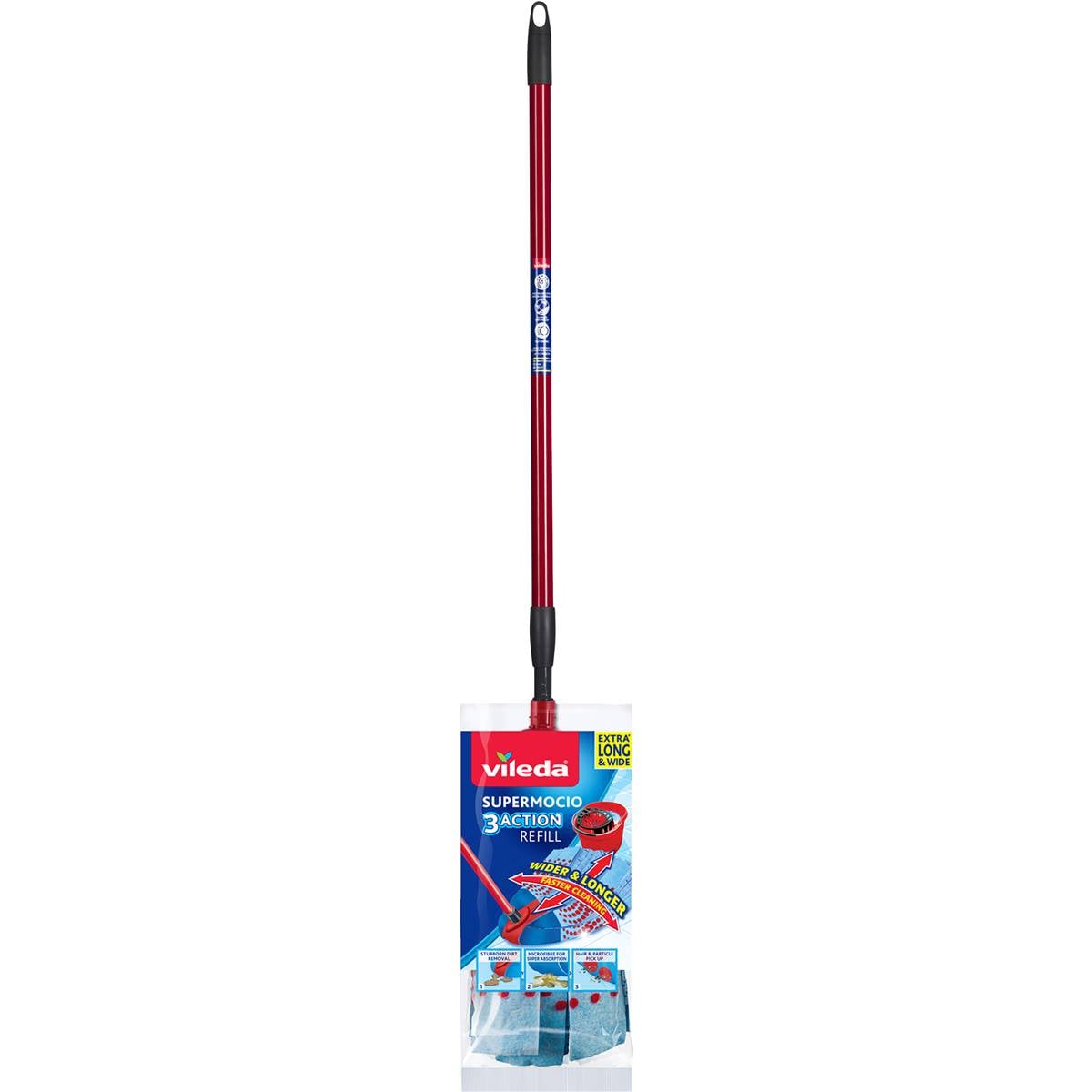 Vileda Mop Supermocio Extra Long Refill each Woolworths