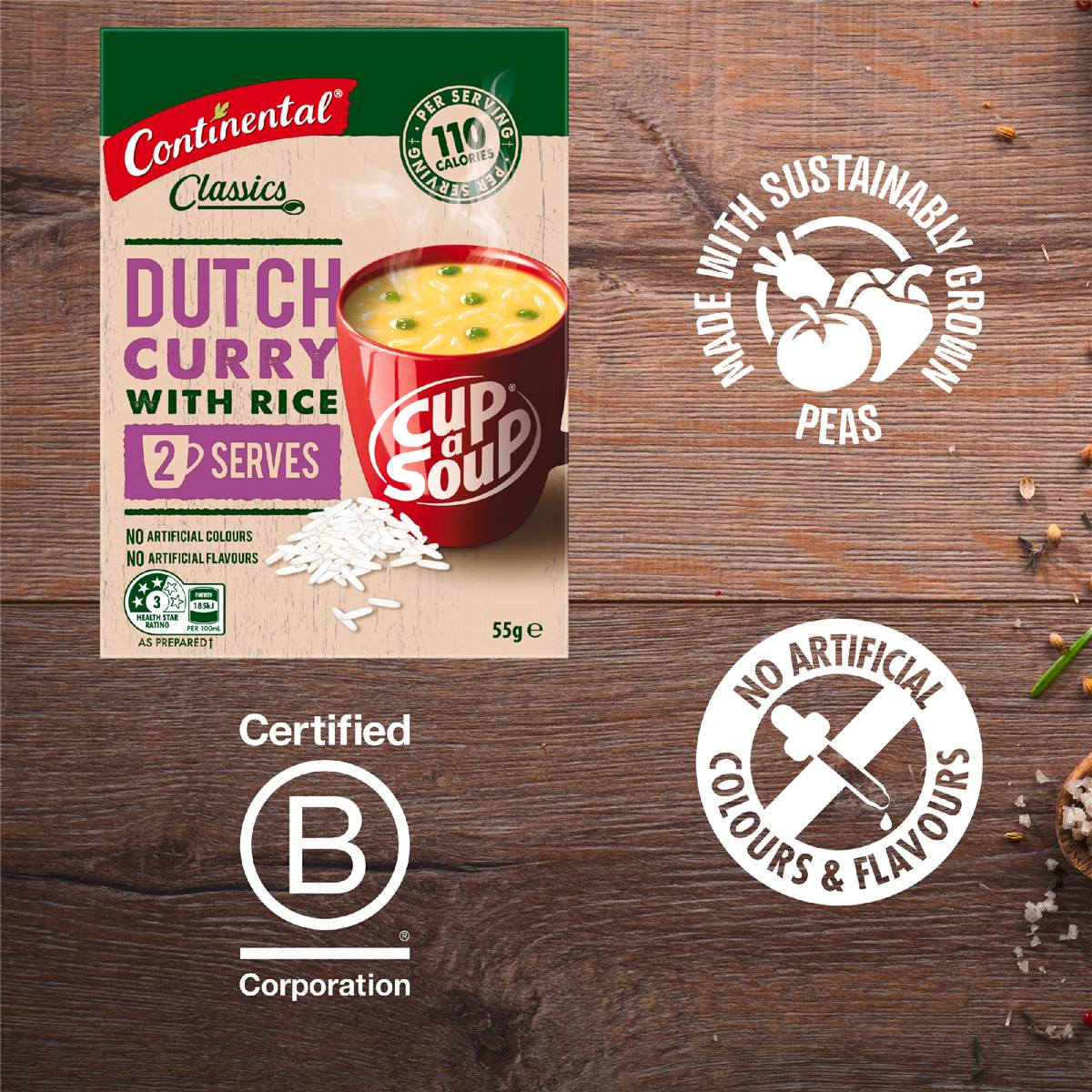 Continental Classics Cup A Soup Dutch Curry With Rice 55g Woolworths