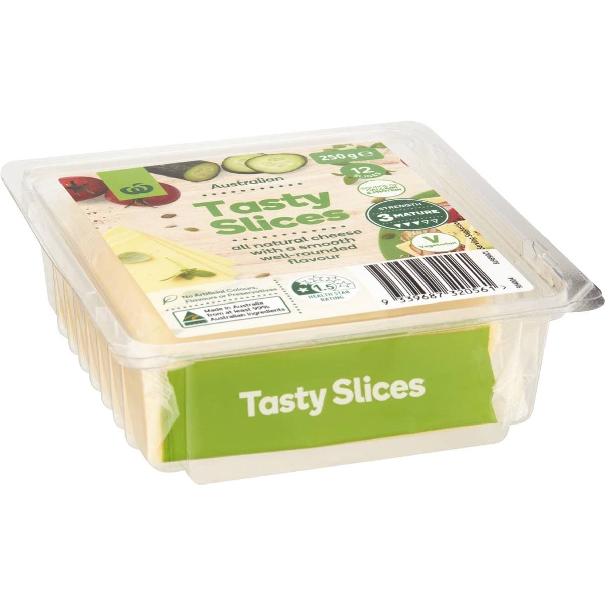Woolworths Tasty Cheese Slices 250g Woolworths